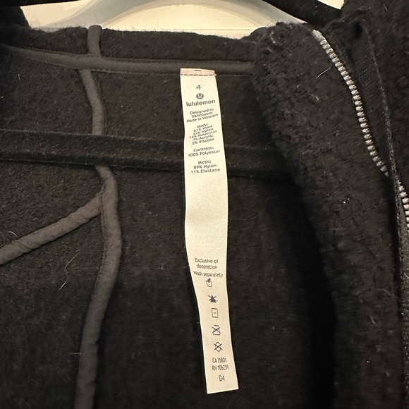 Lulu lemon hooded fuzzy zip up - Picture 2 of 4